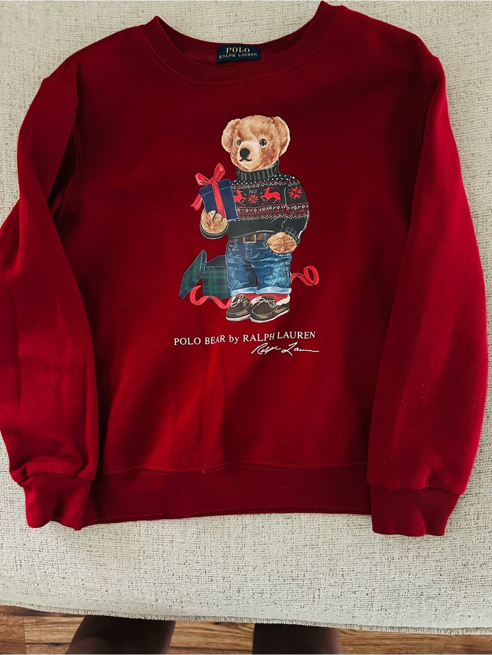 Polo by Ralph Lauren Kids Red Crewneck Sweatshirt